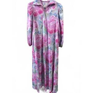 Vintage David Brown Boutique Floral Maxi Dress Made in USA